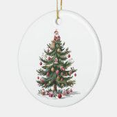 Christmas Tree Santa Merry Christmas Keramisch Ornament (Links)