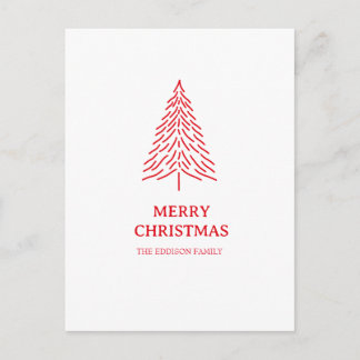 Christmas Tree Scandi Minimalist Simple Holiday  Briefkaart