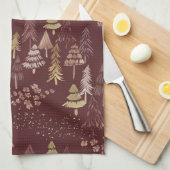 Christmas Tree Scatter Tea Towel Theedoek (Quarter Fold)