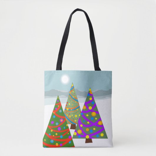 Christmas Tree Scene Tote Draagtas (Voorkant)