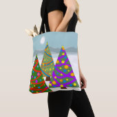 Christmas Tree Scene Tote Draagtas (Dichtbij)