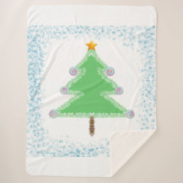 Christmas Tree Sherpa Blanket Sherpa Deken