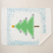 Christmas Tree Sherpa Blanket Sherpa Deken (Voorkant (horizontaal))