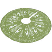 CHRISTMAS TREE SKIRT MCM OLIJF EN WITTE KERSTBOOM ROK (Gekanteld)