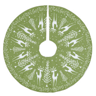 CHRISTMAS TREE SKIRT MCM OLIJF EN WITTE KERSTBOOM ROK