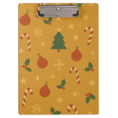 Christmas Tree, Snowflake & Holly Repeating Klembord (Voorkant)