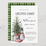 Christmas Tree Snowman Dîner de Noël Invitation<br><div class="desc">Christmas Tree Snowman Christmas Dinner Invitation, l'invitation parfaite pour votre réunion de vacances. L'invitation présente un arbre de Noël aquarelle entouré de cadeaux et un adorable bonhomme de neige. Notre modèle haute résolution vous permet de customiser facilement votre invitation. Si vous souhaitez customiser votre invitation plus loin, veuillez utiliser le...</div>