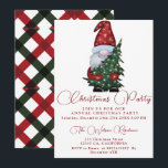 Christmas Tree Snowman Fête de Noël Invitation<br><div class="desc">Arbre de Noël Or Ornements Noir</div>