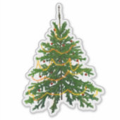 Christmas tree sticker cute green classic holiday (Voorkant)