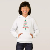 Christmas Tree Text Hoodie – Festive Holiday Messa (Devant entier)