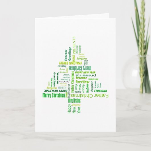 Christmas tree text kaart (Voorkant)
