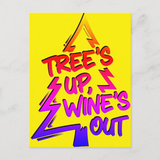Christmas Tree Wine Lover Briefkaart (Voorkant)