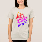 Christmas Tree Wine Lover Tri-Blend Shirt (Voorkant)