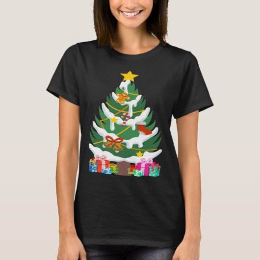 Christmas Tree Work Christmas Party T-shirt (Voorkant)