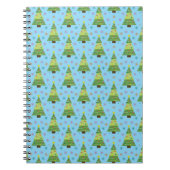 Christmas Trees and Snowflakes Repeat Pattern Notitieboek (Voorkant)