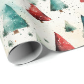 Christmas trees cadeaupapier (Rol Hoek)