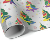 Christmas Trees Colourful Xmas Cadeaupapier (Rol Hoek)