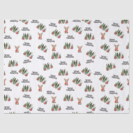 Christmas Trees & Reindeer Wrapping Paper Tissuepapier