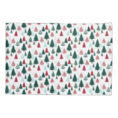 Christmas Trees Scandi Pine Forest Cozy Patterned Kussensloop (Achterkant-Links)