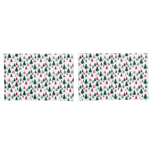 Christmas Trees Scandi Pine Forest Cozy Patterned Kussensloop (Voorkant-Set)