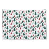 Christmas Trees Scandi Pine Forest Cozy Patterned Kussensloop (Achterkant-Rechts)