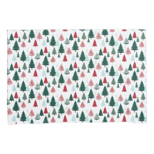 Christmas Trees Scandi Pine Forest Cozy Patterned Kussensloop (Voorkant-Rechts)