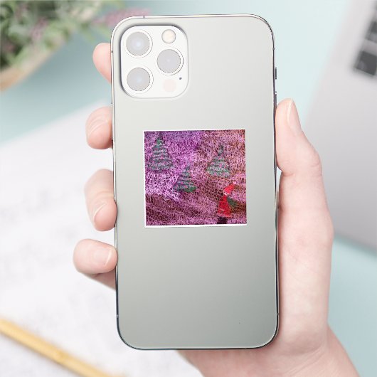 Christmas trees sticker (Telefoon)