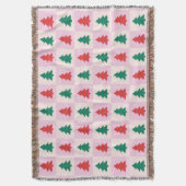 Christmas Trees Throw Blanket Deken (Voorkant Verticaal)