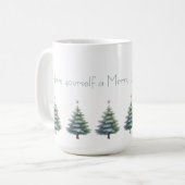 Christmas Trees with Personalized Message Mug (Devant gauche)