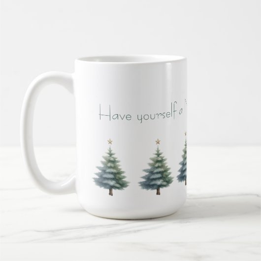 Christmas Trees with Personalized Message Mug Koffiemok (Links)