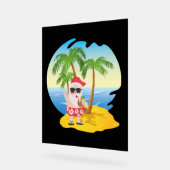Christmas Tropical Beach Funny Santa Claus (Angle)