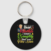 Christmas Trump Dear Santa Fake News Funny Xmas Me Sleutelhanger (Voorkant)
