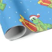 Christmas turtle with the gift cadeaupapier (Rol Hoek)