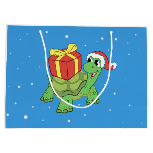 Christmas turtle with the gift groot cadeauzakje (Achterkant)