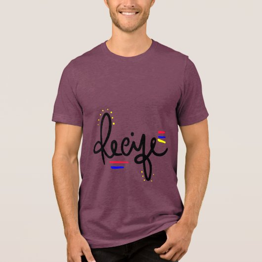 Christmas Typography Sayings Tri-Blend Shirt (Voorkant)