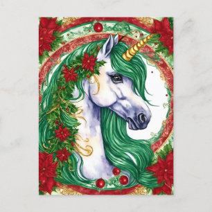 Christmas Unicorn Briefkaart