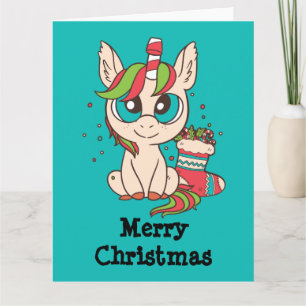 Christmas Unicorn Kaart