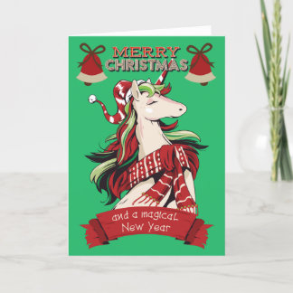 Christmas Unicorn Kaart