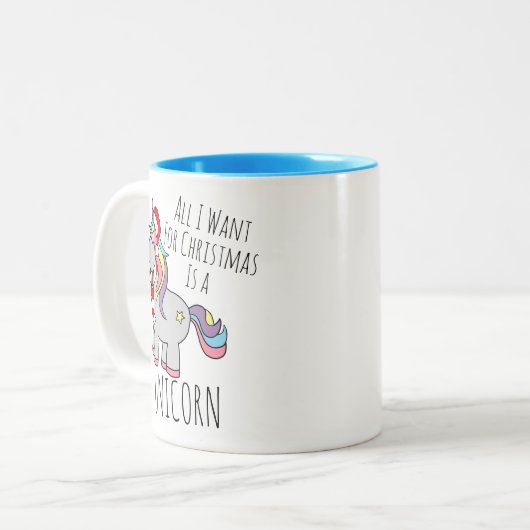 Christmas Unicorn Mug (Devant gauche)