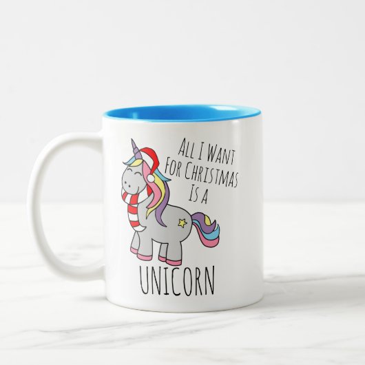 Christmas Unicorn Mug (Gauche)