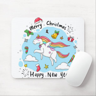 Christmas Unicorn Muismat