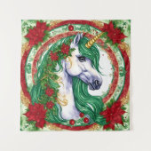 Christmas Unicorn Wandkleed (Voorkant)