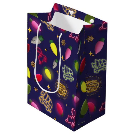 Christmas Vacation | Holiday Pattern Medium Cadeauzakje (Voorkant Gekanteld)