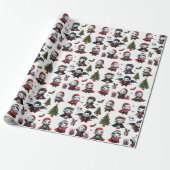 Christmas Vampire Wrapping Paper Cadeaupapier (Uitgerold)