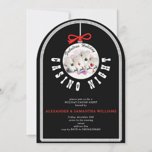 Christmas Vegas Casino Blackjack Poker Night Party Kaart