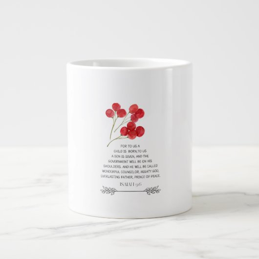 Christmas Verse Mug Isaiah 9:6 (Devant)