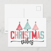 Christmas Vibes - Feestelijke boom ontwerp Briefkaart (Voorkant / Achterkant)