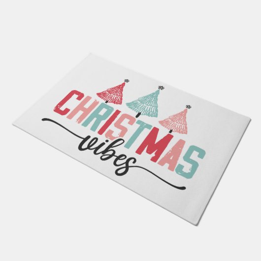Christmas Vibes - Feestelijke boom ontwerp Deurmat (Schuin)