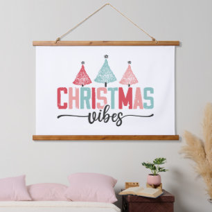 Christmas Vibes - Feestelijke boom ontwerp Hangend Wandkleed