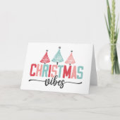 Christmas Vibes - Feestelijke boom ontwerp Kaart (Voorkant)
